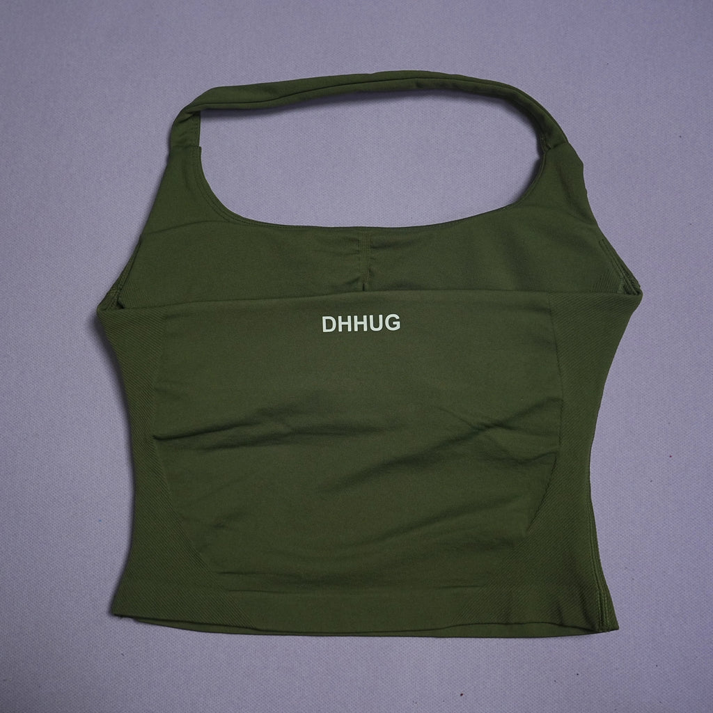 DHHUG Top deportivo para mujer, camiseta sin costuras para yoga con relleno extraíble, top deportivo sin mangas con cuello en V, para gimnasio y correr