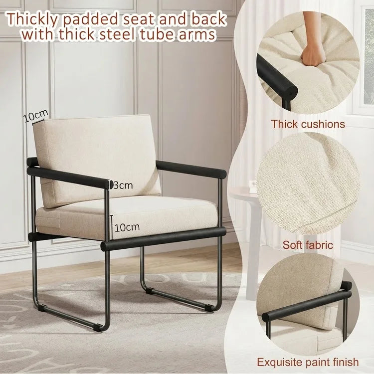 Silla de sala de estar con reposabrazos decorativo, sillón con marco, sofá individual, dormitorio de diseño, balcón, muebles estéticos