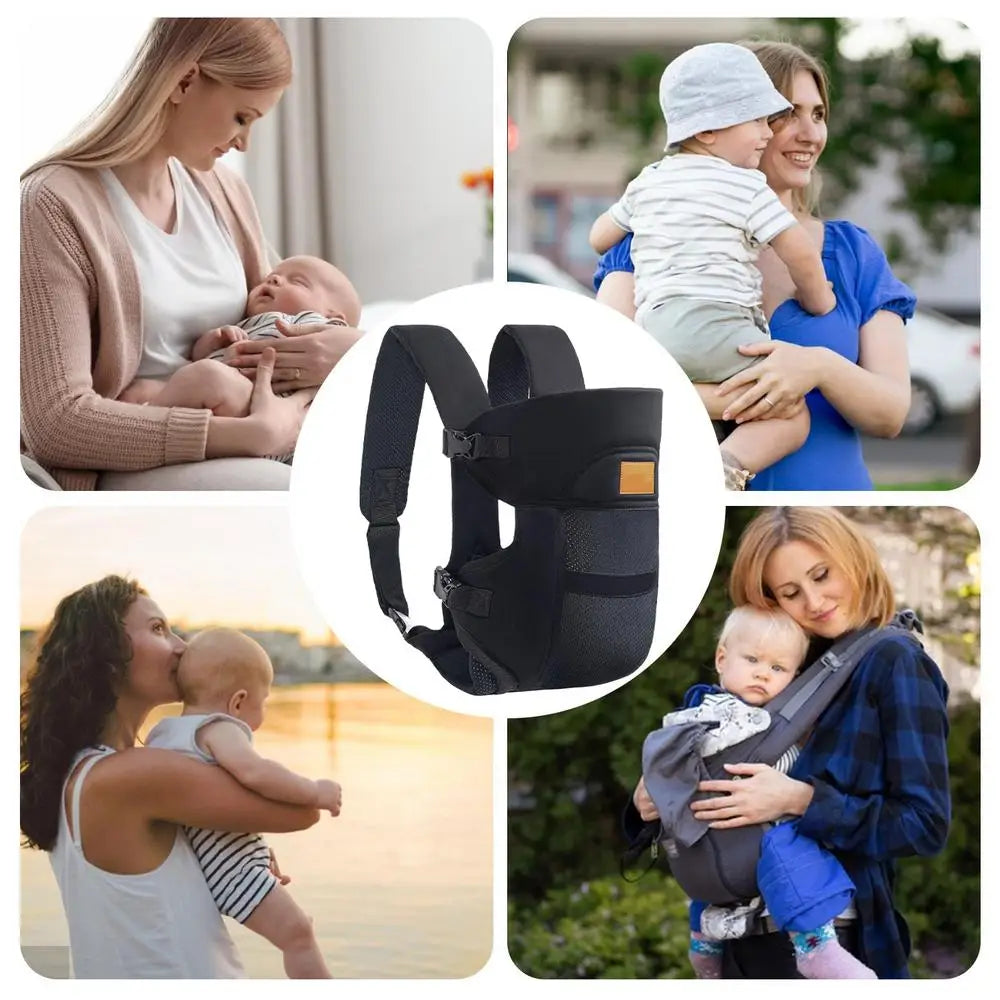 Soporte para bebé, portabebés ligero, ergonómico, transpirable, bolsa con eslinga Horizontal, soporte para la cabeza ajustable para paseos en la naturaleza