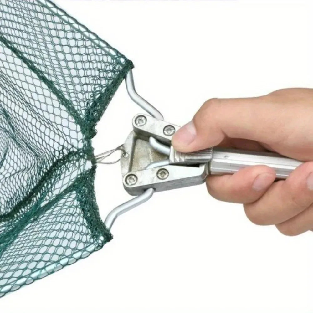 Red de pesca plegable ultraligera - Mango telescópico de aleación de aluminio duradero - Ideal para cualquier aventura de pesca - Esencial