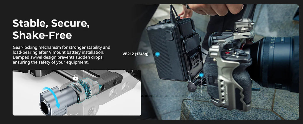 Batería SmallRig VB99 Pro Mini V Mount 99Wh 6800mAh PD 100W USB-C de carga rápida para cámara, videocámara, fotografía, iluminación de vídeo
