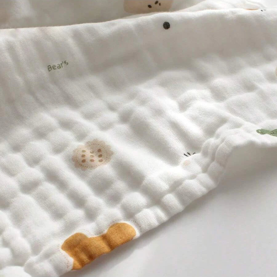 Paquete de 5 toallas cuadradas de gasa crepé para bebé, baberos bordados con dibujos florales, transpirables y que no sofocan, toallas faciales para bebé, pañuelos de lactancia, paquete combinado multicolor, toallitas fac