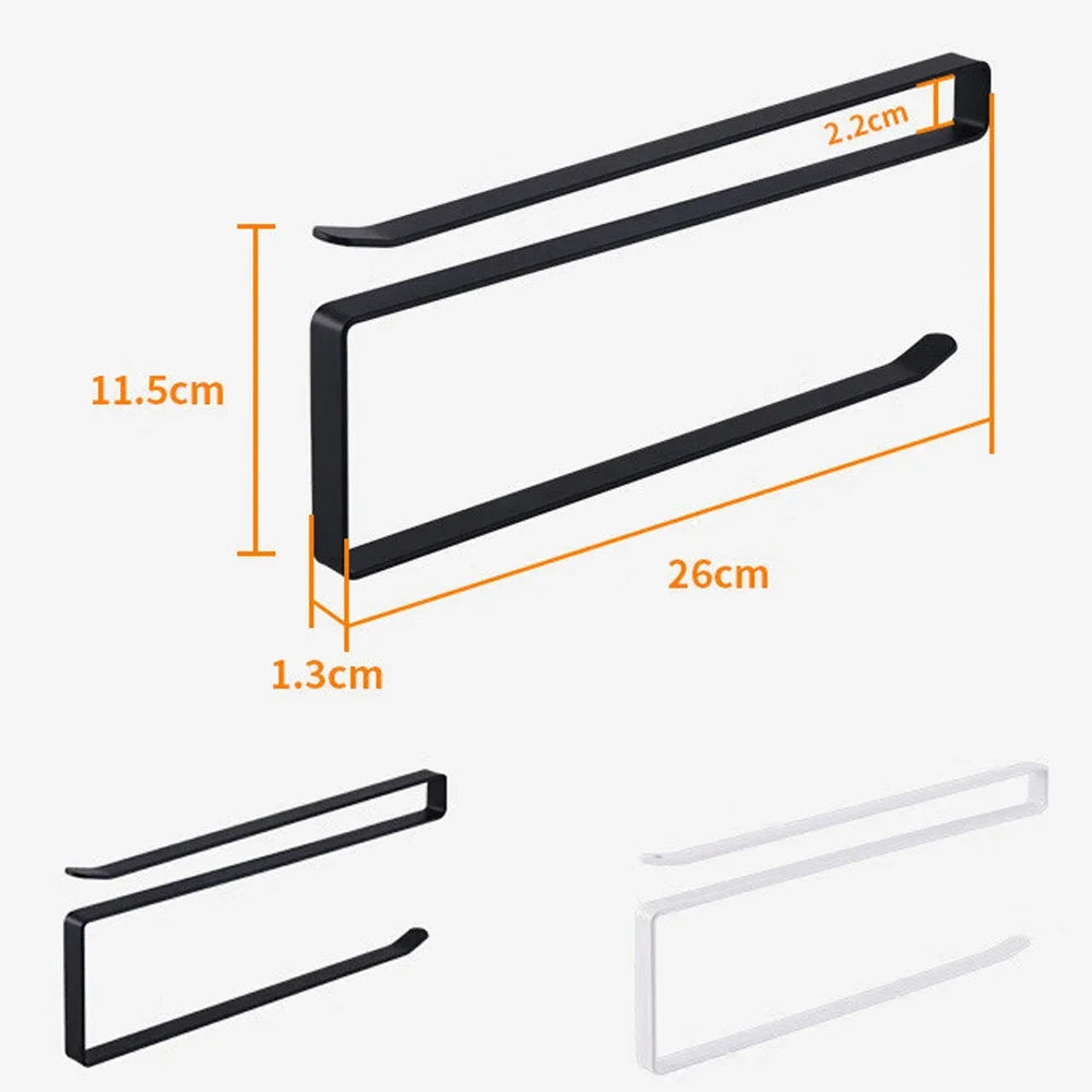 Soporte Simple para Rollo de Papel de Cocina, Colgador Metálico para Toallas, Organizador para Colgar Paños en el Armario, Estante para Papel Higiénico, Accesorio de Almacenamiento