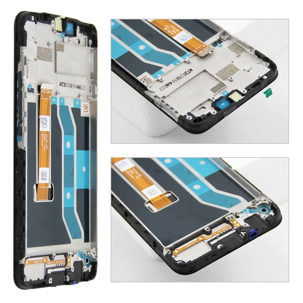 Pantalla de 6,5" para Realme 7i (Global) Pantalla Lcd Pantalla táctil digital con conjunto de marco para reemplazo OPPO Realme 7i