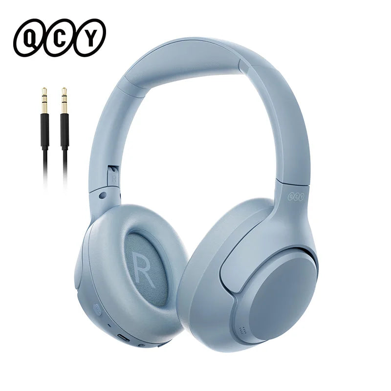 QCY-auriculares inalámbricos H3 ANC 43dB, cascos híbridos con cancelación activa de ruido, Bluetooth 5,4, Audio de alta resolución, 60H de tiempo de reproducción