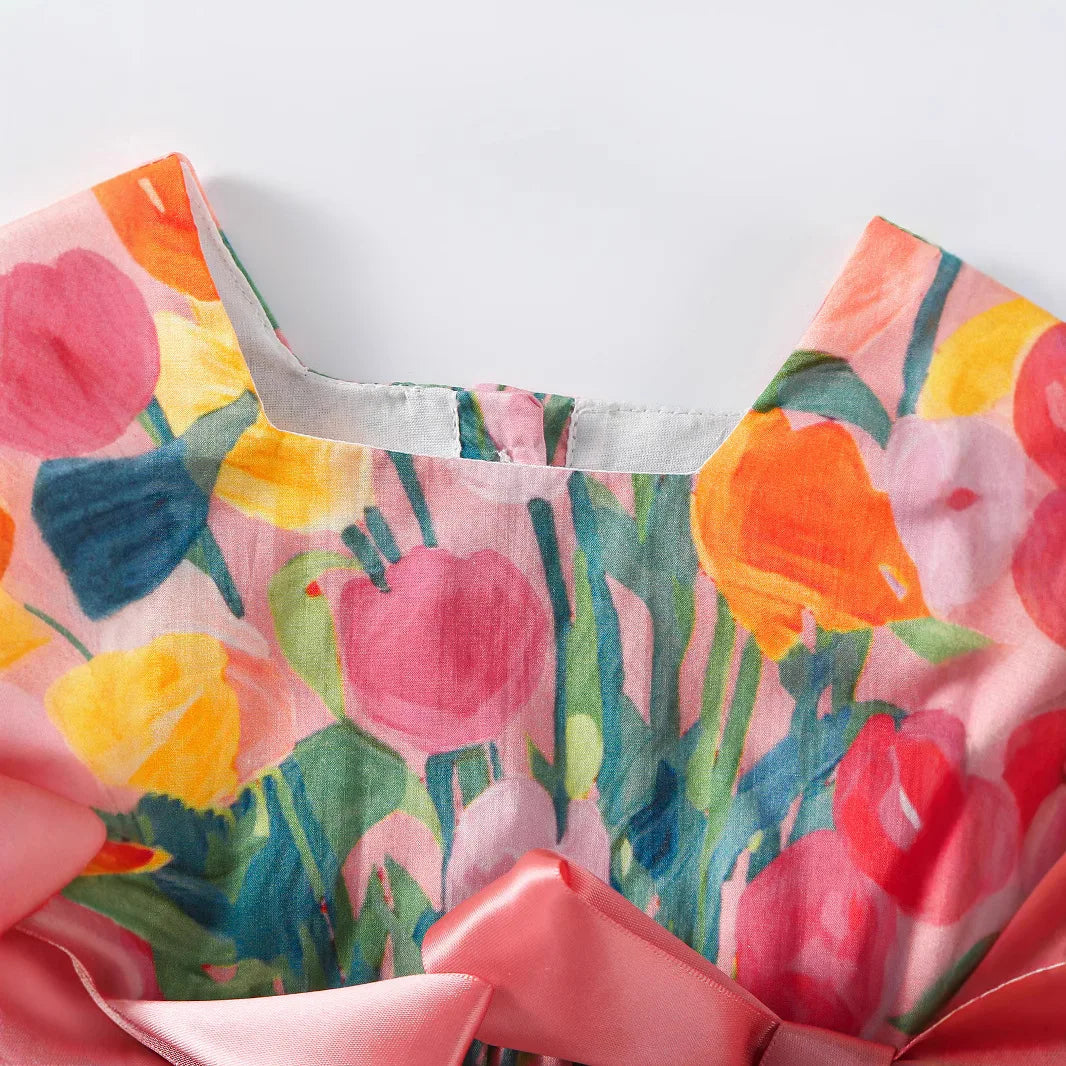5294 Nueva ropa bonita para bebés 2025, novedad de verano, ropa de una pieza para niñas, ropa fina de algodón para escalar de princesa.