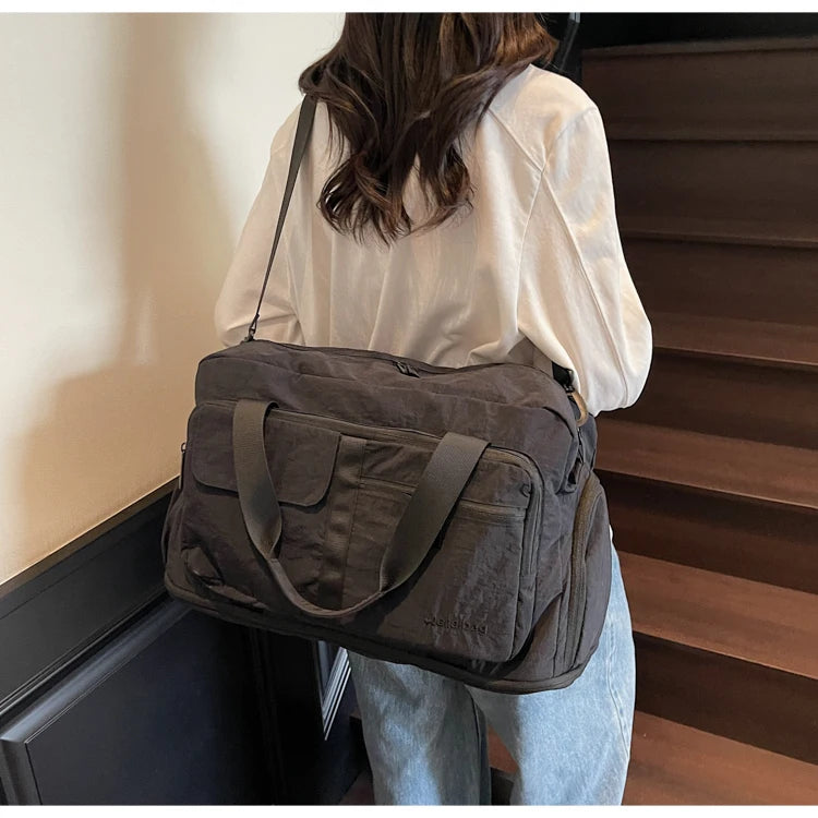 Bolsas de viaje Oxford con cremallera a la moda, bolsos sencillos de gran capacidad para mujer, gran oferta 20220, bolsas de viaje portátiles con hilo de coser