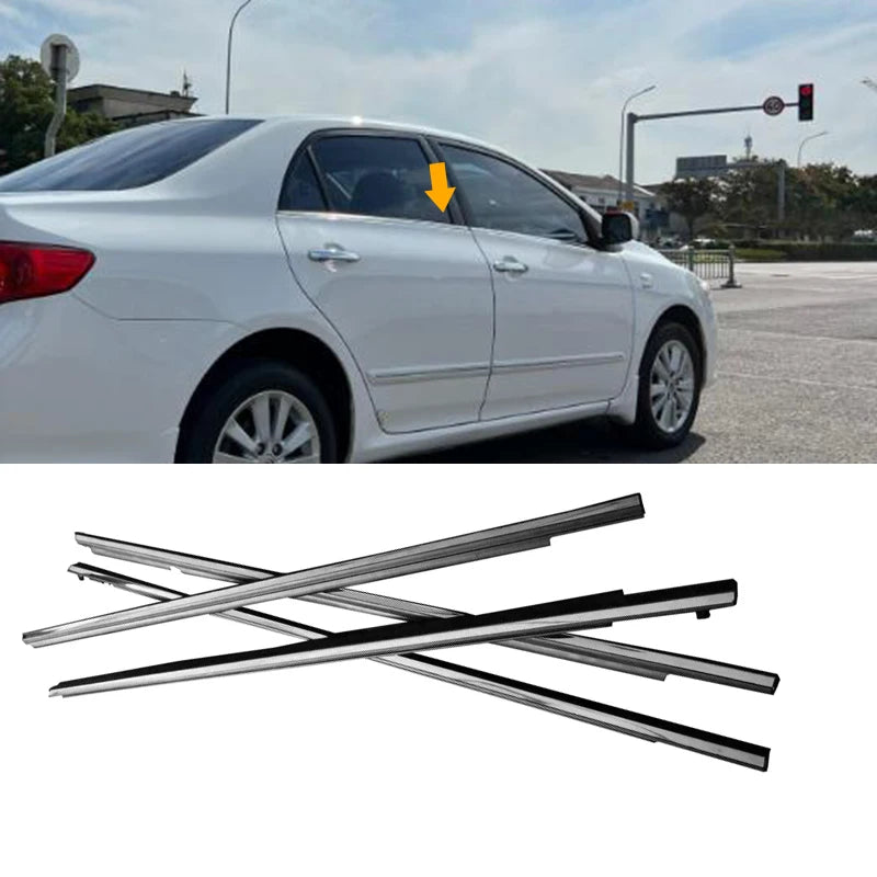 Burletes para Ventanas Laterales de Coche, Tiras de Sellado de Goma para Ventanas de Vidrio del Lado del Pasajero, para Toyota Corolla 2008-2013