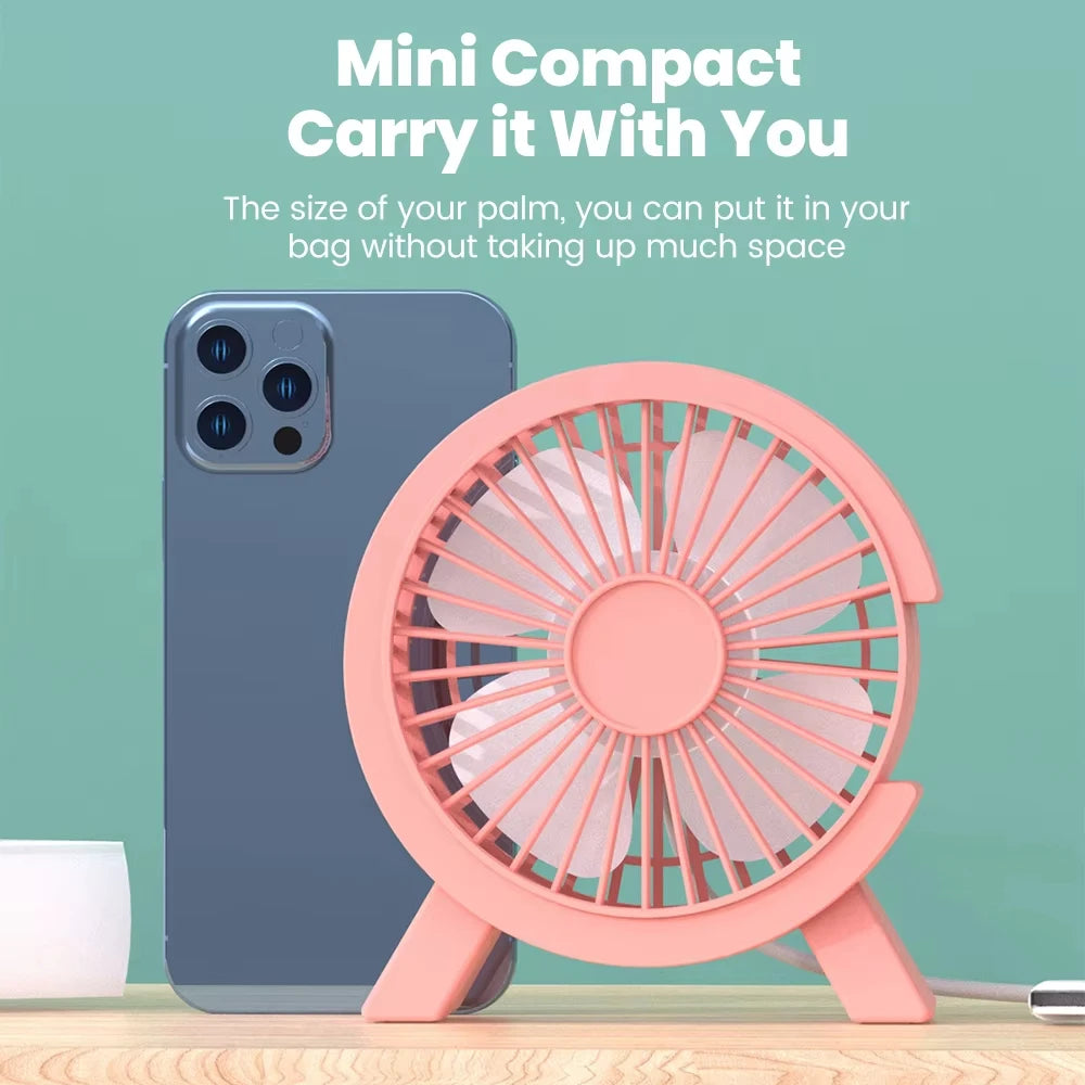 Ventilador de mesa Xiaomi, Mini ventilador USB portátil recargable, pequeño ventilador USB para dormitorio de estudiantes, ordenador, dispositivo de verano, hogar, escritorio, oficina