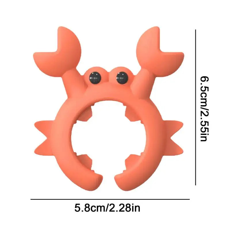 Soporte de utensilio de silicona en forma de cangrejo, soporte de cucharón para encimera, soporte de espátula superior para estufa antidesbordamiento, utensilio de cocina