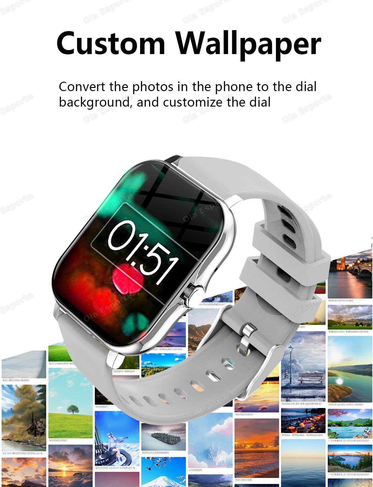 20226 Nuevo reloj inteligente de 1,83 pulgadas Notificaciones de llamadas Monitoreo del sueño Seguimiento de actividad Reloj inteligente Compatible con Android e iOS