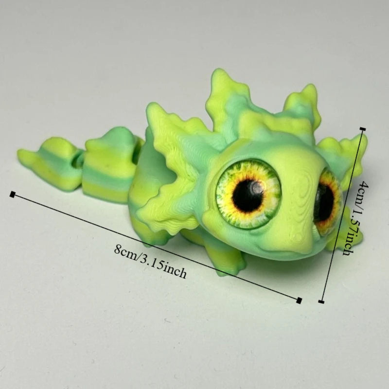Diseño multiarticulado Impresión 3D Figuras Newt Piezas móviles Figuras de ojos de simulación impresas en 3D Dibujos animados realistas