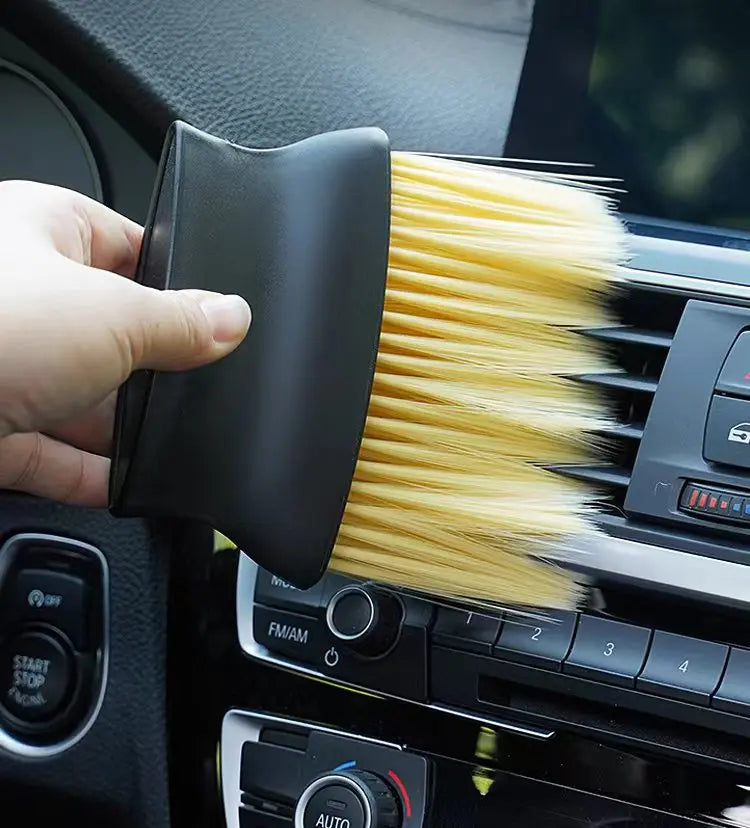 Cepillo suave para barrer el interior del coche, herramienta de lavado de coches, artefacto, espacio interior del coche, cepillo para polvo, cepillo de limpieza de salida de aire
