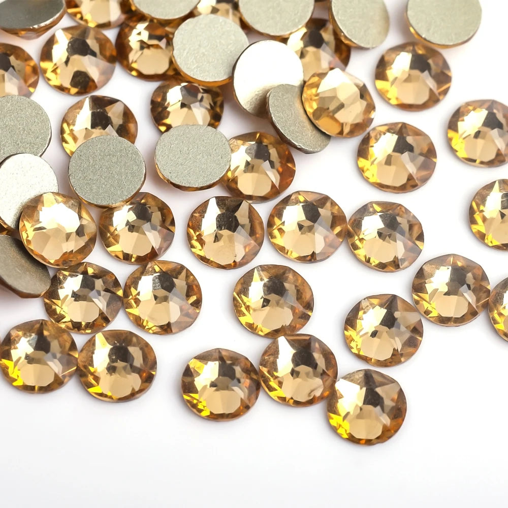 VC 2088-diamantes de imitación para decoración de uñas, 16 caras de corte, cristales brillantes, ss10-30 Strass 8Big + 8Small, sin fijación térmica