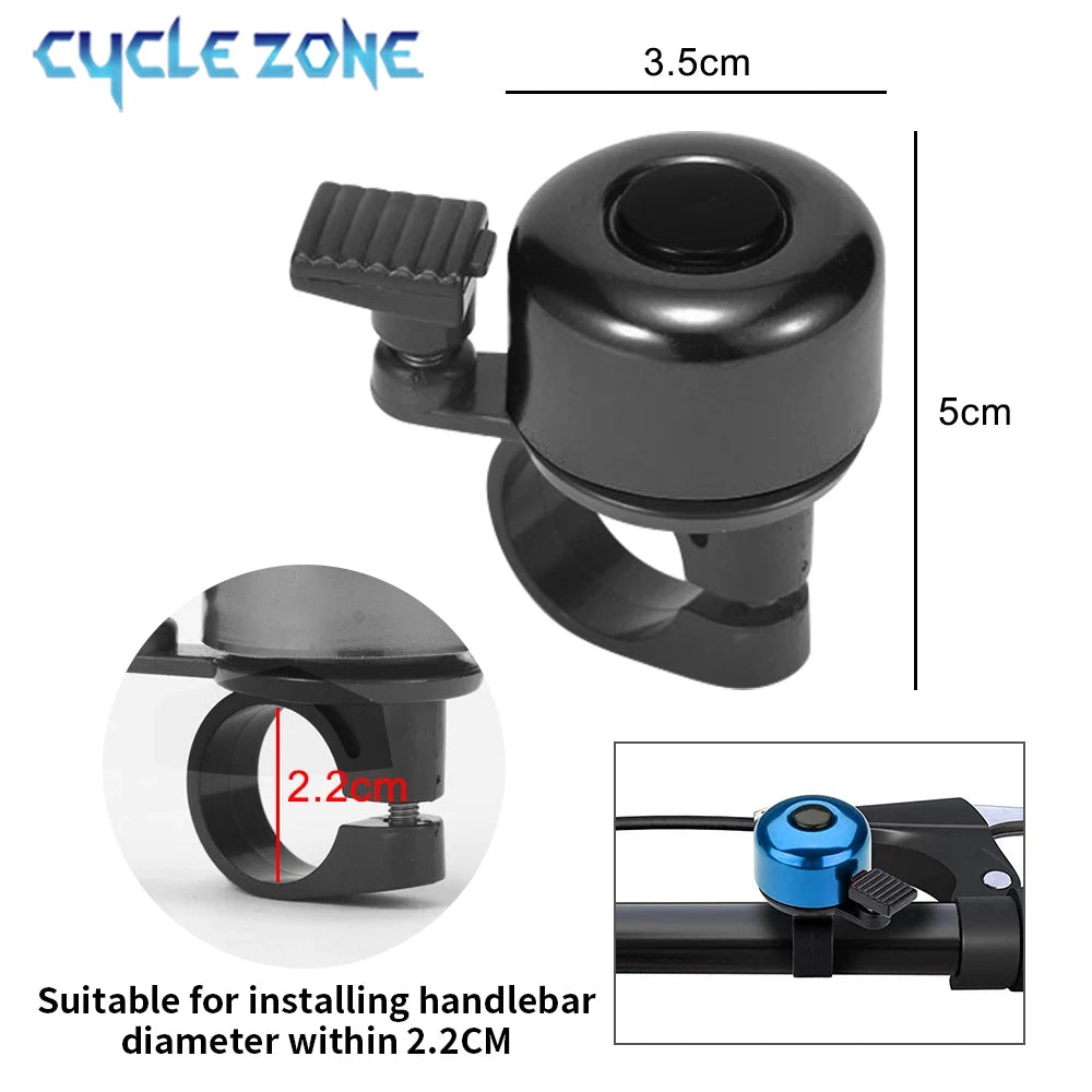 Timbre para bicicleta de montaña, aleación de aluminio, timbre para manillar de bicicleta, advertencia de seguridad para ciclismo de montaña y carretera, accesorios para ciclismo