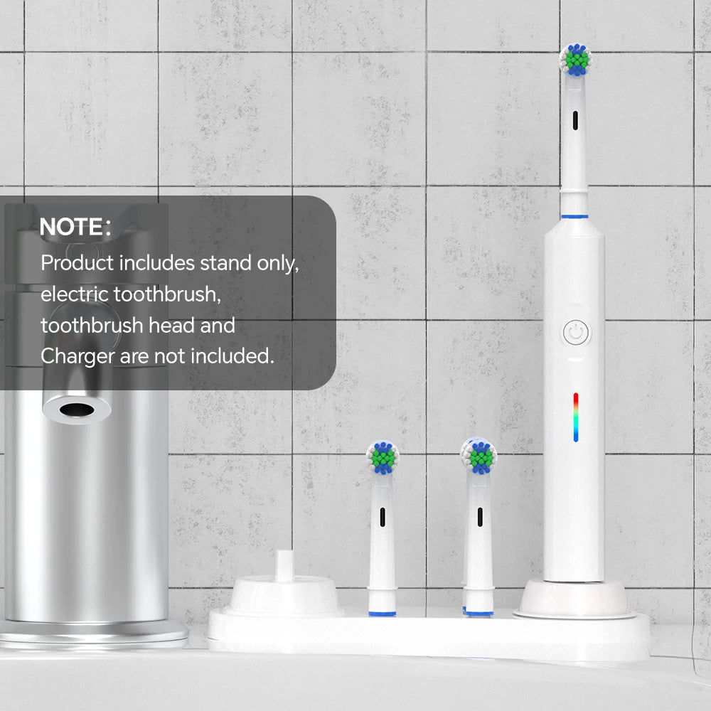 Compatible con soporte para cepillo de dientes eléctrico Oral B, base de soporte para cabezales de cepillo de dientes para cepillos de dientes eléctricos OralB Pro y D Series