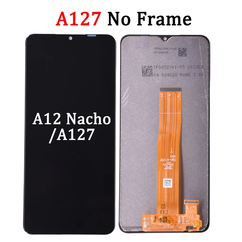 6,5 "LCD para Samsung A12 Nacho LCD A127 pantalla táctil A125 digitalizador montaje para Samsung A12 A125 pantalla LCD