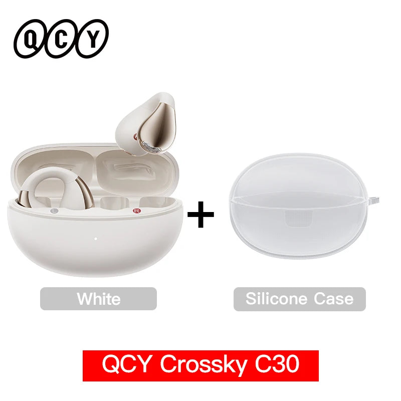 QCY Crossky C30 auriculares con Clip para la oreja Bluetooth 5,4 inalámbricos de oído abierto deportes TWS auriculares de doble conexión