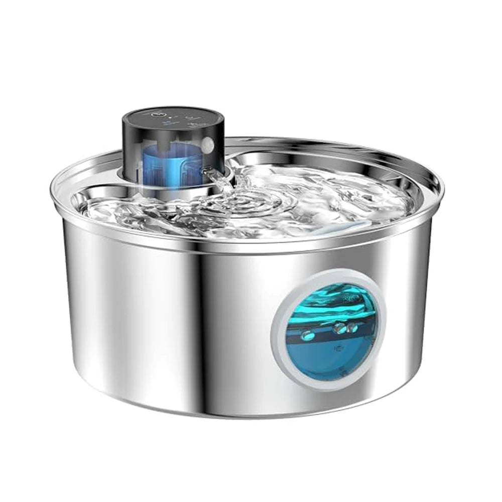 Fuente de agua para gatos con recarga de 3,2l, 5V, USB, Sensor automático, fuente de agua para perros y gatos de acero inoxidable, múltiples cuencos para beber para mascotas
