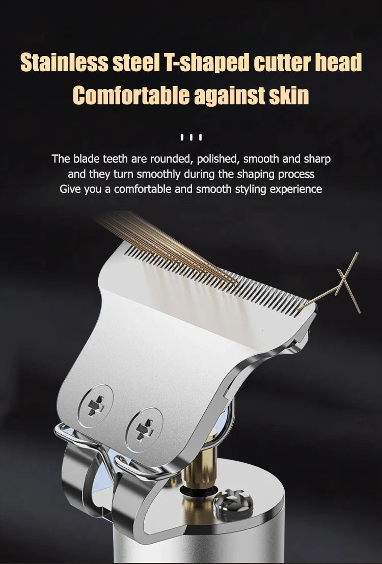 Cortadora de pelo profesional para hombres, Máquina para cortar cabello, peluquero, recargable, cortadora de pelo de Metal