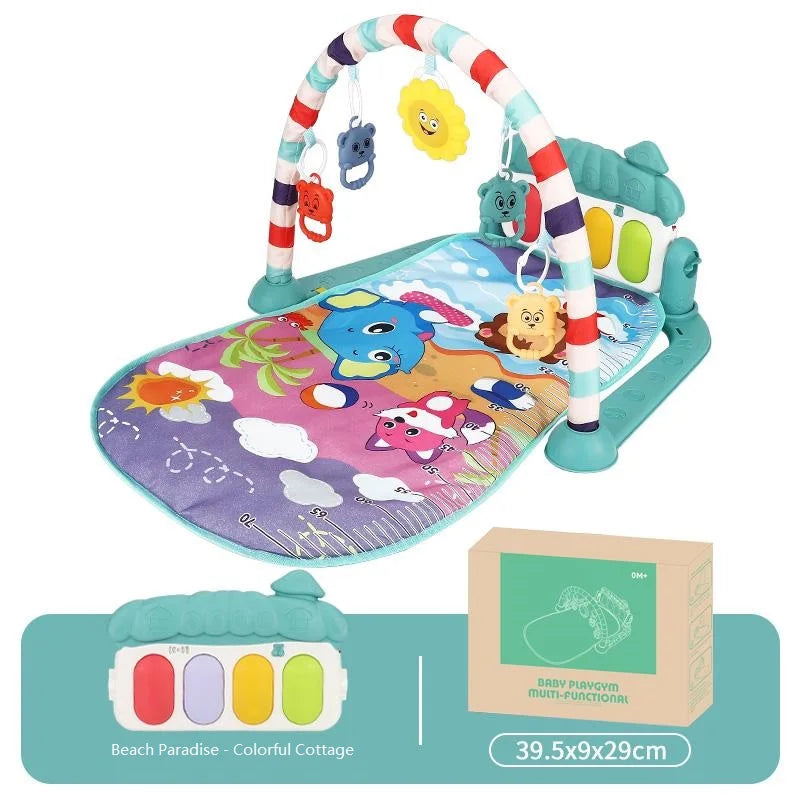 Raqueta de Fitness para bebé, juguete de Piano, Pedal de música para bebé recién nacido, equipo de Fitness suave y desmontable, estera de escalada