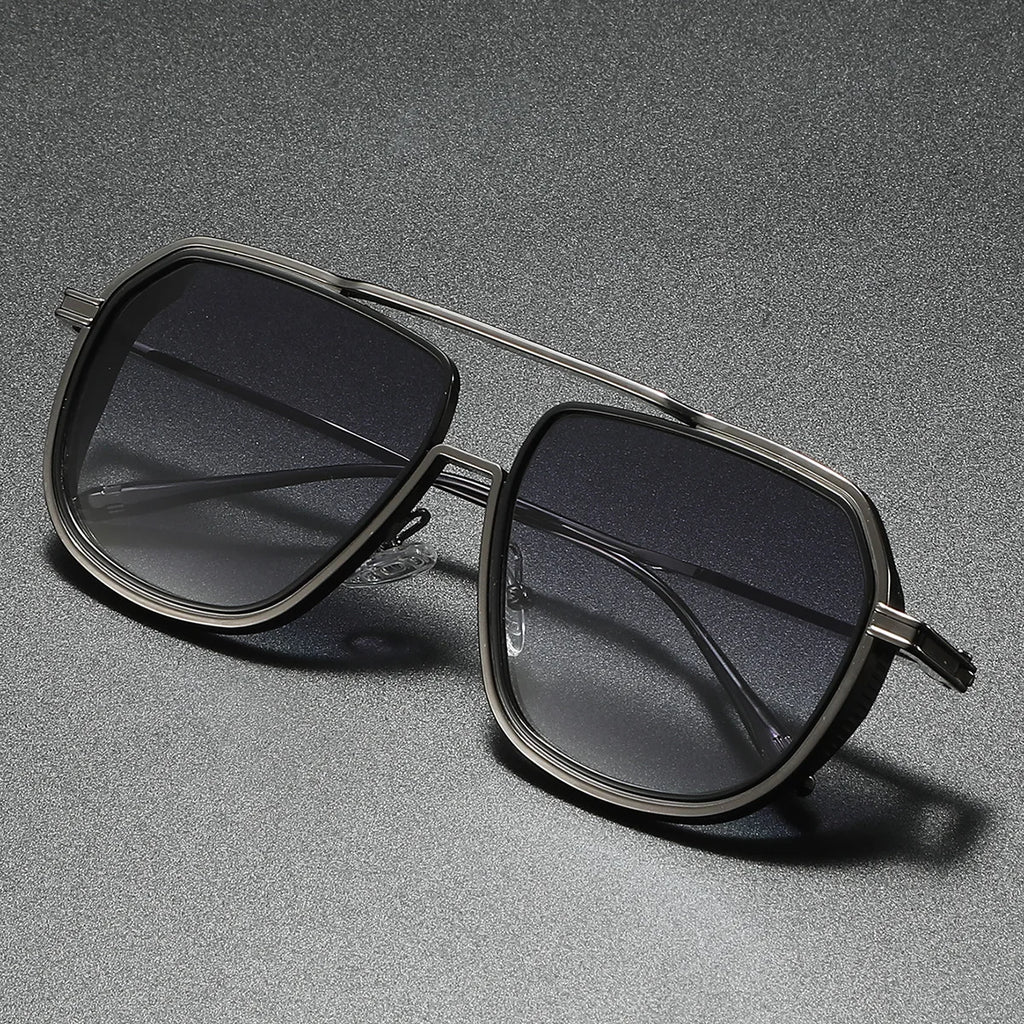 Gafas De Sol De piloto De Metal para Hombre y mujer, lentes De Sol De aviación Steampunk UV400, sombra Pop, Slentes De Sol para Hombre