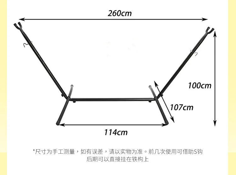 Hamaca de jardín con soporte para 2 personas, resistente, 204 kg, portátil, estilo bohemio, con marco de metal para patio, balcón o exteriores.
