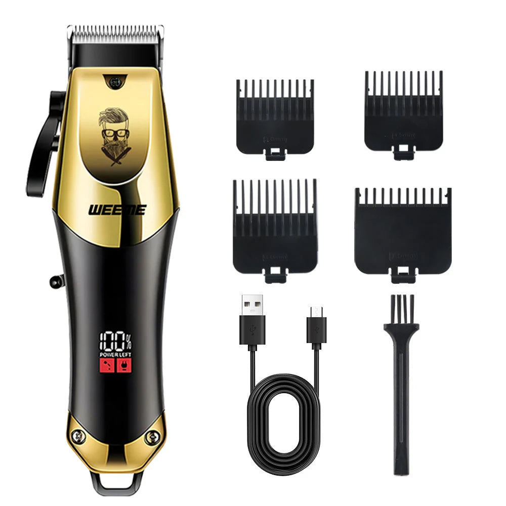 Cortadora de Pelo Vintage Inalámbrica, Máquina de Cortar Pelo Eléctrica Recargable con Kit de Recortador de Vello Nasal, Regalo para Novio