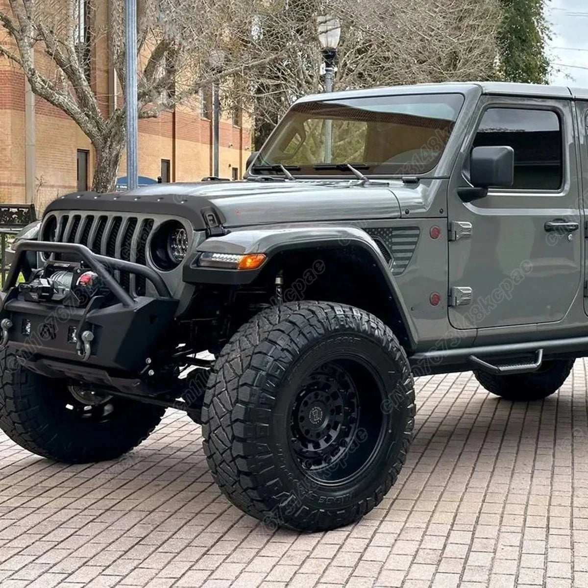 Para Jeep Gladiator Wrangler JL 2018 2019 2020 cubierta protectora de capó de automóvil Kit de accesorios de decoración deflector de arena y grava