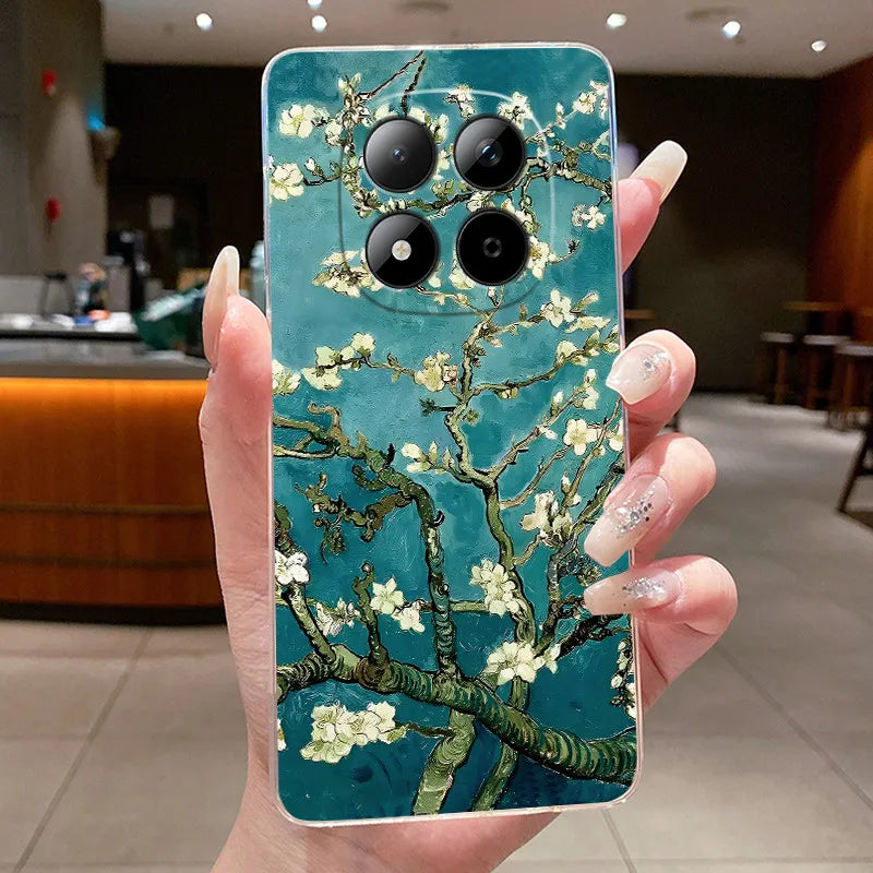 Funda para Teléfono Xiaomi Redmi Note 15 Pro 4G, Carcasa Protectora con Diseño de Lazo de Mariposa, Transparente, de Silicona TPU Suave