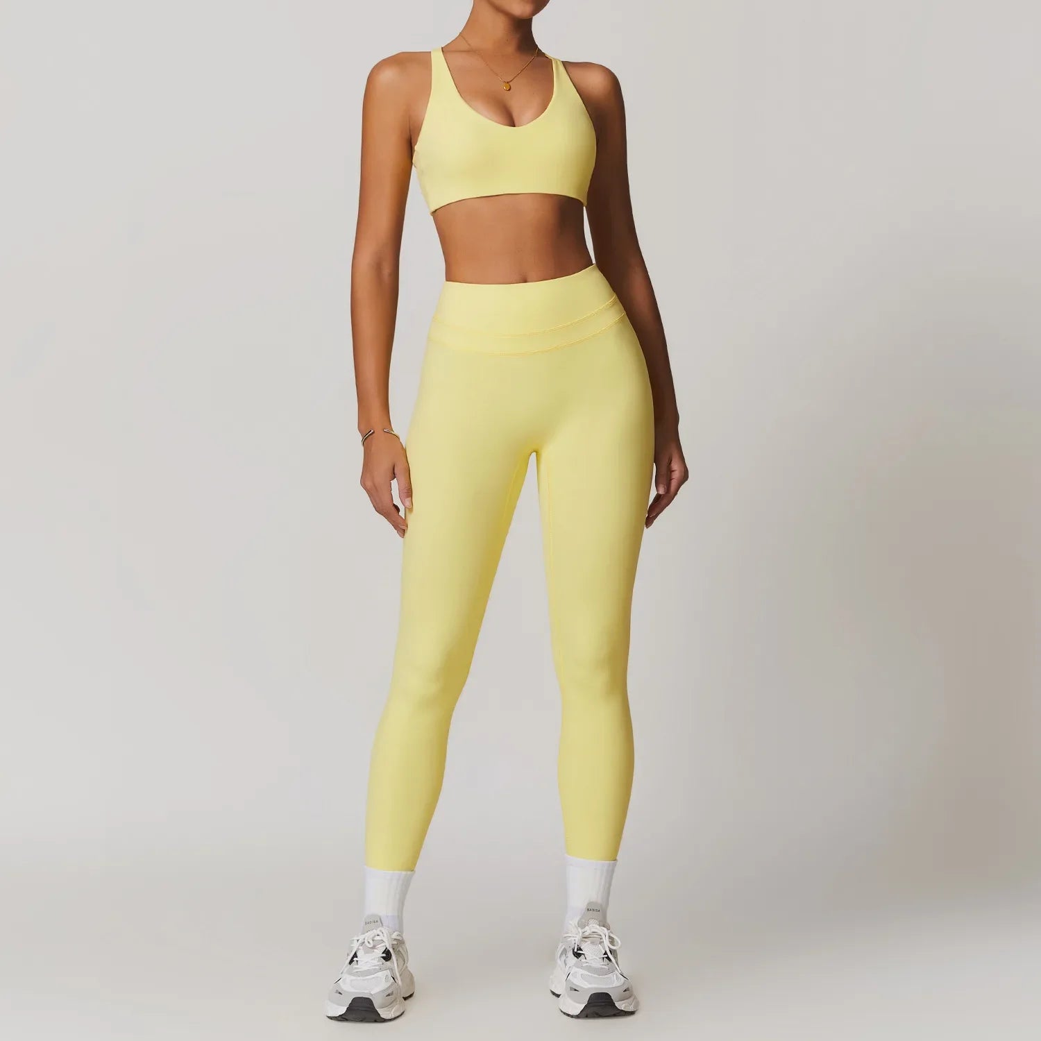 Ropa deportiva de 2 piezas para mujer, conjunto de Yoga, ropa de gimnasio, ropa deportiva, trajes de Yoga, conjunto de Fitness, chándales, Sujetador deportivo, mallas de cintura alta para gimnasio
