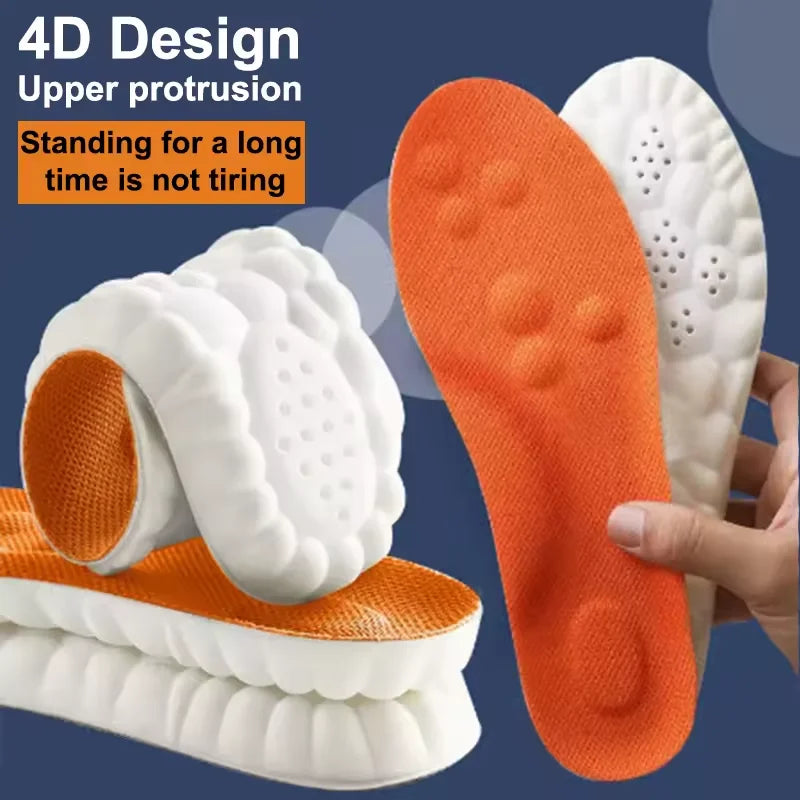 Plantillas deportivas de látex, almohadillas suaves para zapatos de alta elasticidad, desodorante ortopédico transpirable, cojín de absorción de impacto, plantilla de soporte para arco