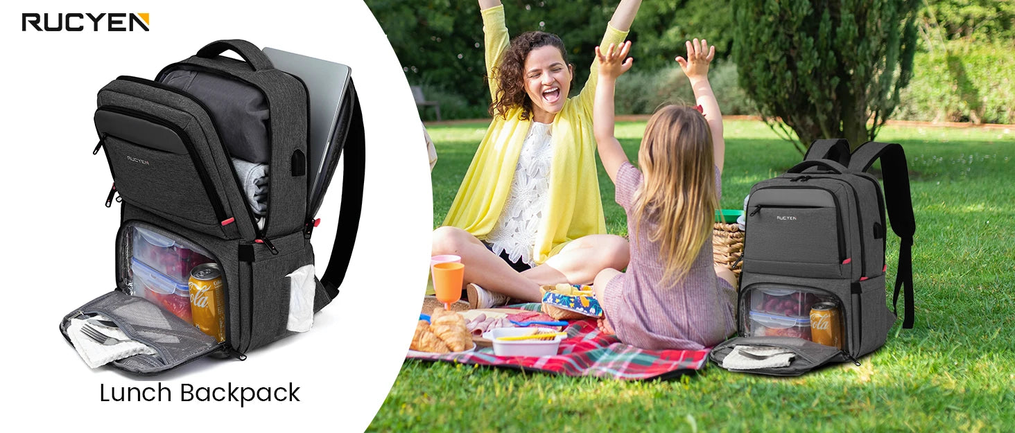 Mochila para el almuerzo, bolsa de Picnic con aislamiento, bolsa de viaje multifuncional, gran capacidad, Picnic al aire libre, Camping, mochila impermeable