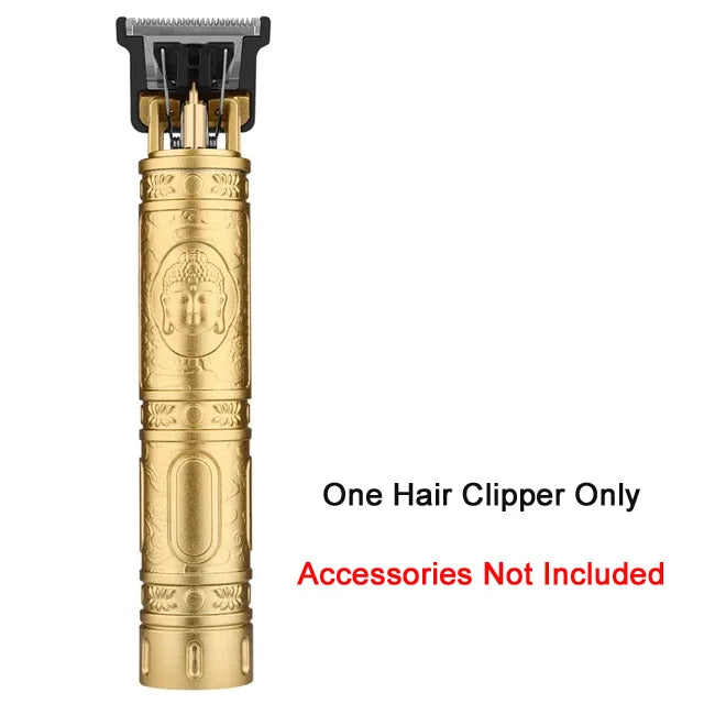 Afeitadora eléctrica Vintage para peluquero, Máquina para cortar cabello inalámbrica, cortadora de pelo con carga USB, cortadora de pelo portátil adecuada para hombres