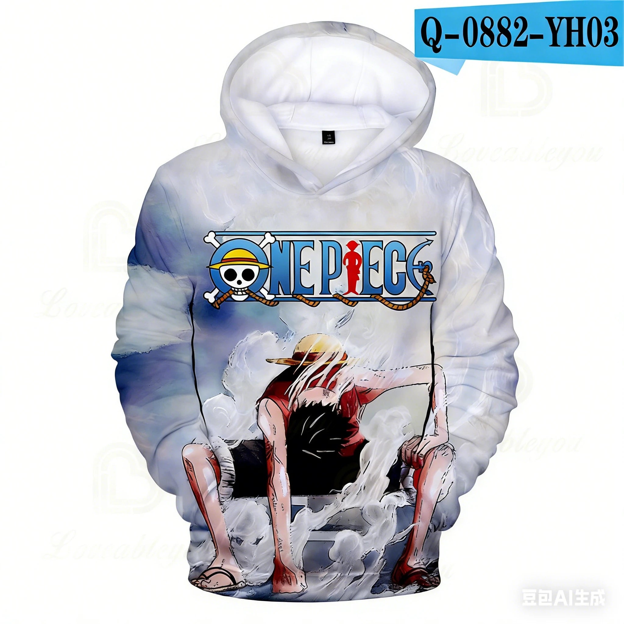2025 Anime One Piece Monkey D. Luffy Sudaderas con capucha Sudadera Niños Adultos Manga larga Sudaderas con capucha con estampado 3D Sudadera para niños Jersey