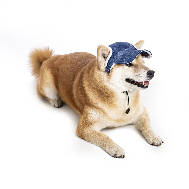 Gorra de béisbol ajustable para perros, sombrero protector solar para perros con orificios para las orejas, gorra para mascotas al aire libre para perros, sombrero para cachorros, accesorios para perros