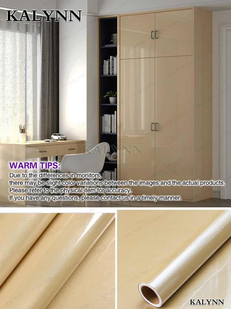 Papel tapiz impermeable de Color sólido, autoadhesivo para habitación, armario blanco y negro, pegatina de pared mate para muebles de cocina, ancho personalizable