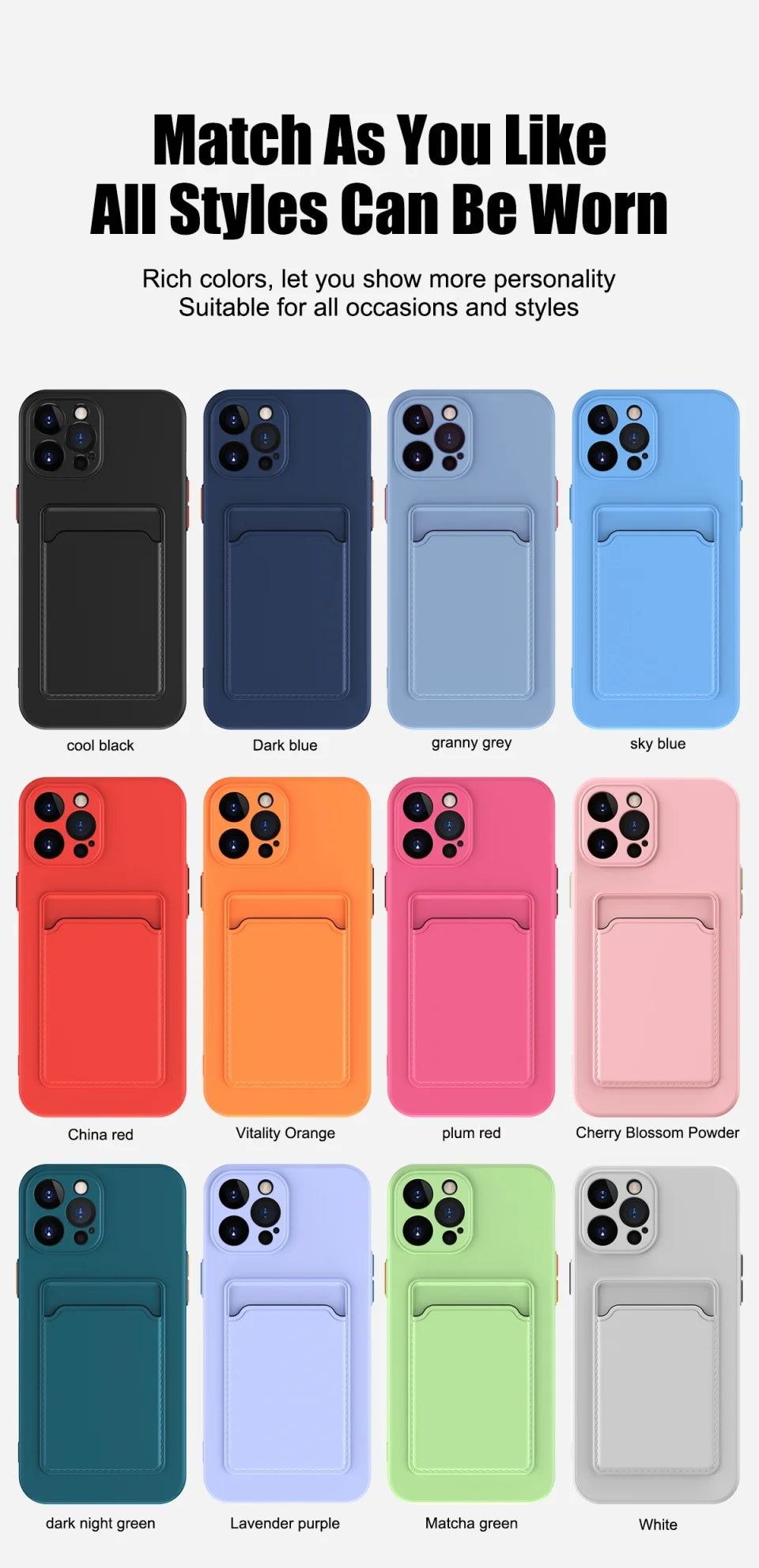 Funda tipo billetera de silicona suave de lujo para iPhone 17 Air 16 15 14 11 13 12 Pro Max Plus, Funda protectora trasera con ranura para tarjetero