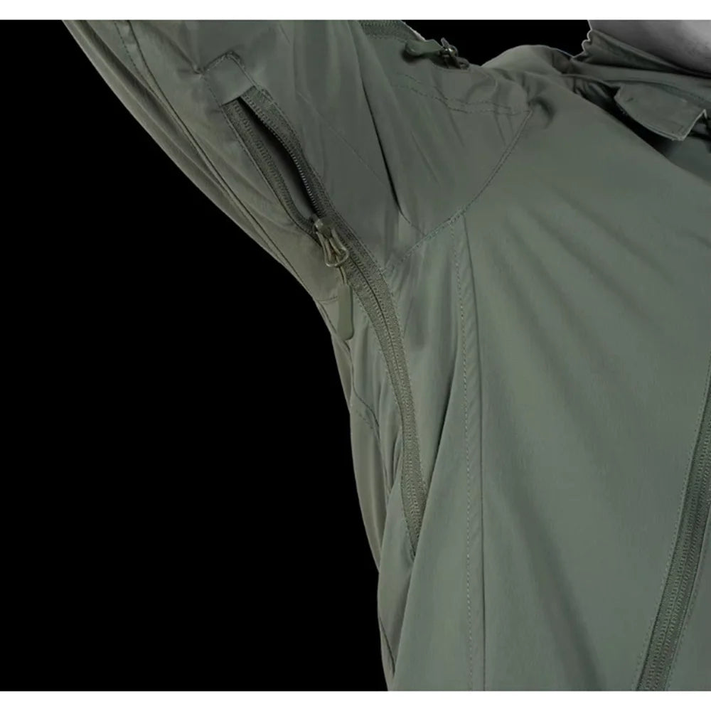 Chaqueta táctica delgada de nylon para exteriores, modelo Tr RG Light Cavalry, impermeable, con capucha, tipo softshell, para asalto.