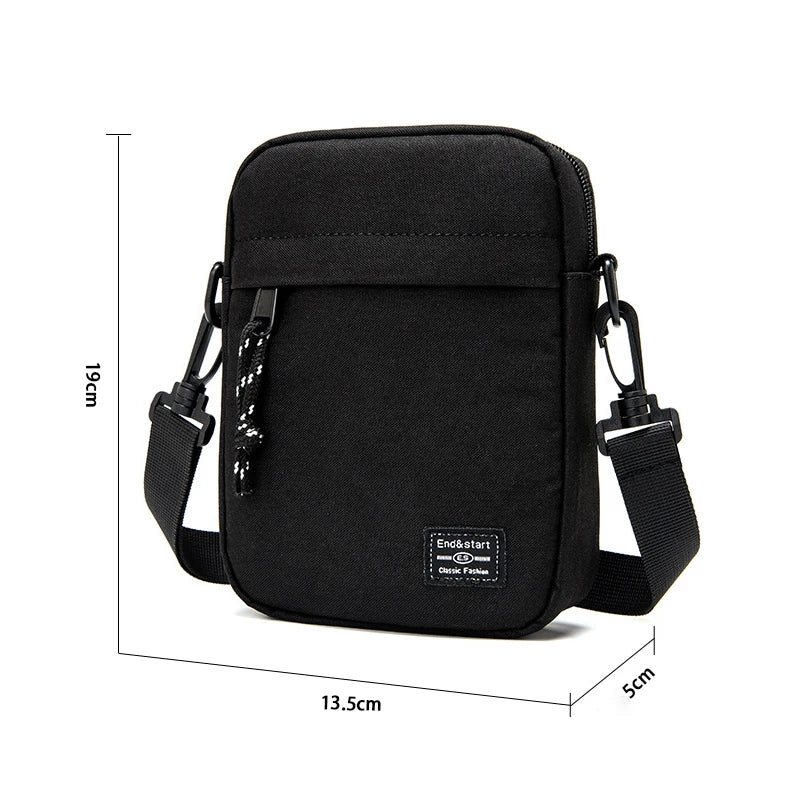 Bolso cruzado pequeño Oxford para hombre, bolso de hombro informal, billetera para teléfono móvil, ligero, Simple, compacto, adecuado para llevar diario