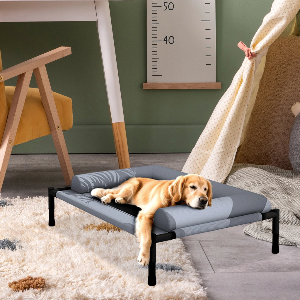 Muebles para mascotas, cama elevada de malla, transpirable con almohada, cama elevada para perros y gatos, extraíble, exterior, Camping, tren para tomar el sol, hogar, césped