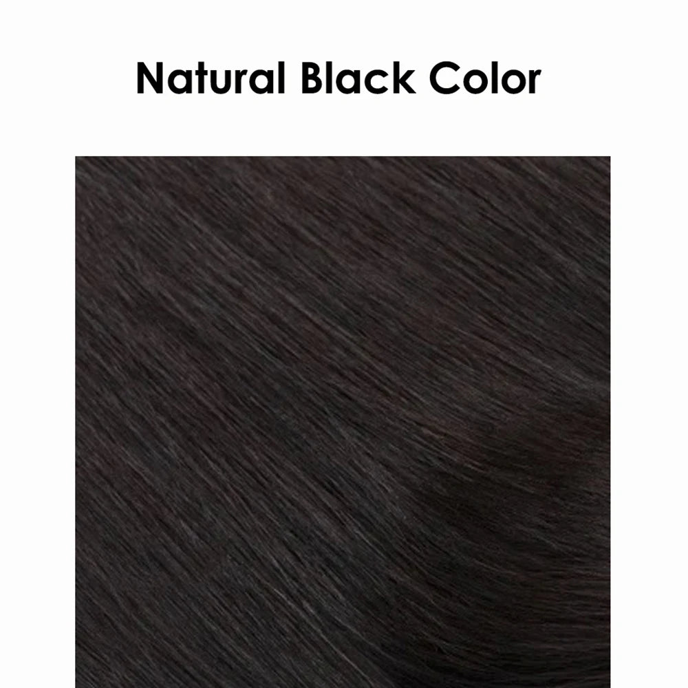 Peluca de cabello humano liso de 20 pulgadas de largo con base de seda de 10x12 cm, peluca de cabello humano virgen con base frontal de PU Bio, lista para usar.
