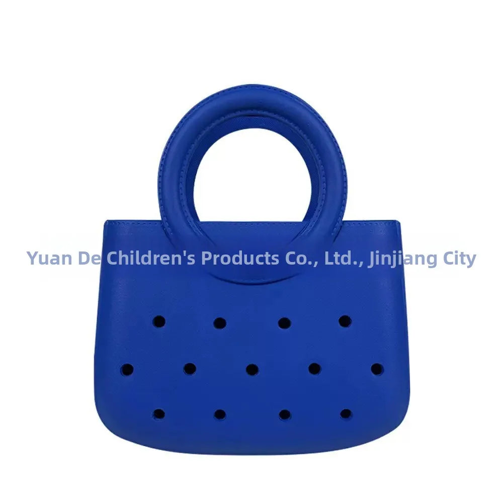 Bolsa de Almacenamiento Impermeable de Material EVA, Bolsa de Playa con Diseño Calado, Estilo Casual de Viaje, Tamaño Pequeño, para Uso Diario