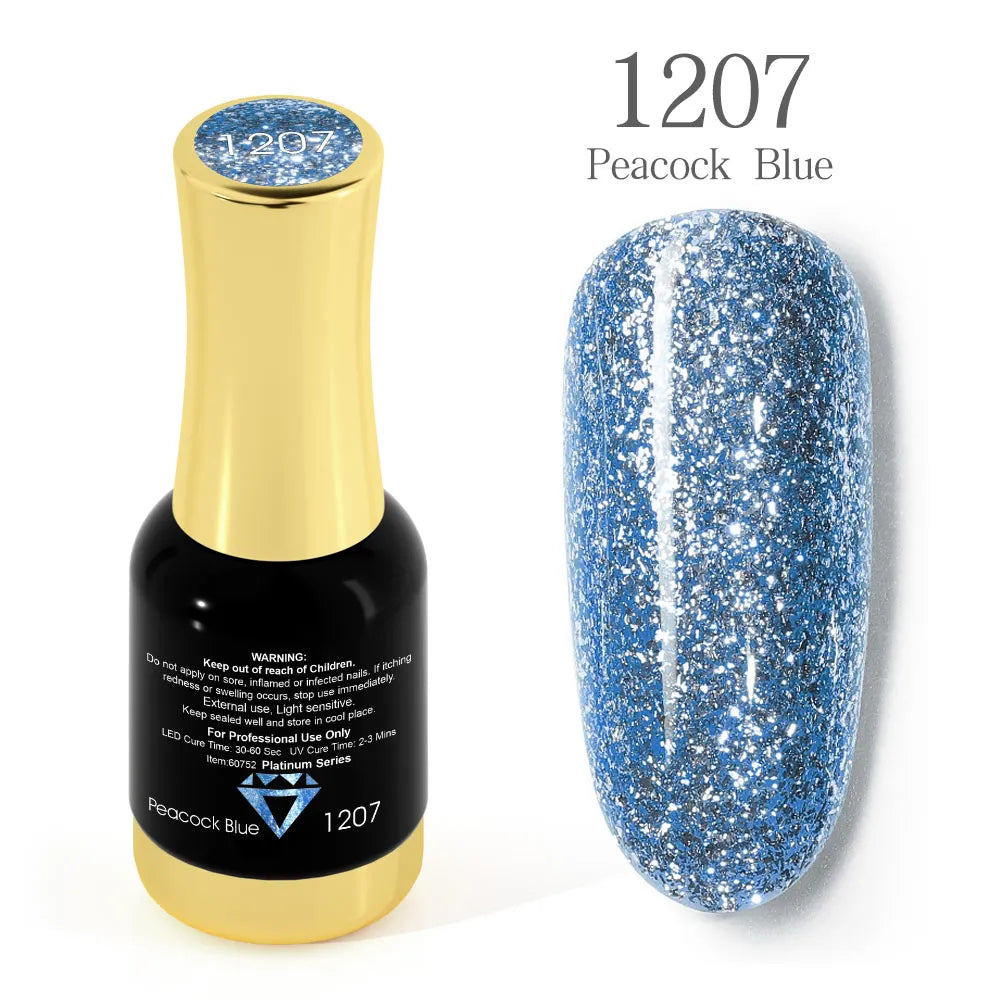 Venalisa-esmalte de Gel con purpurina, laca de Gel UV LED para manicura de uñas, autonivelante, supertextura, capa superior templada Nowipe, 12ml