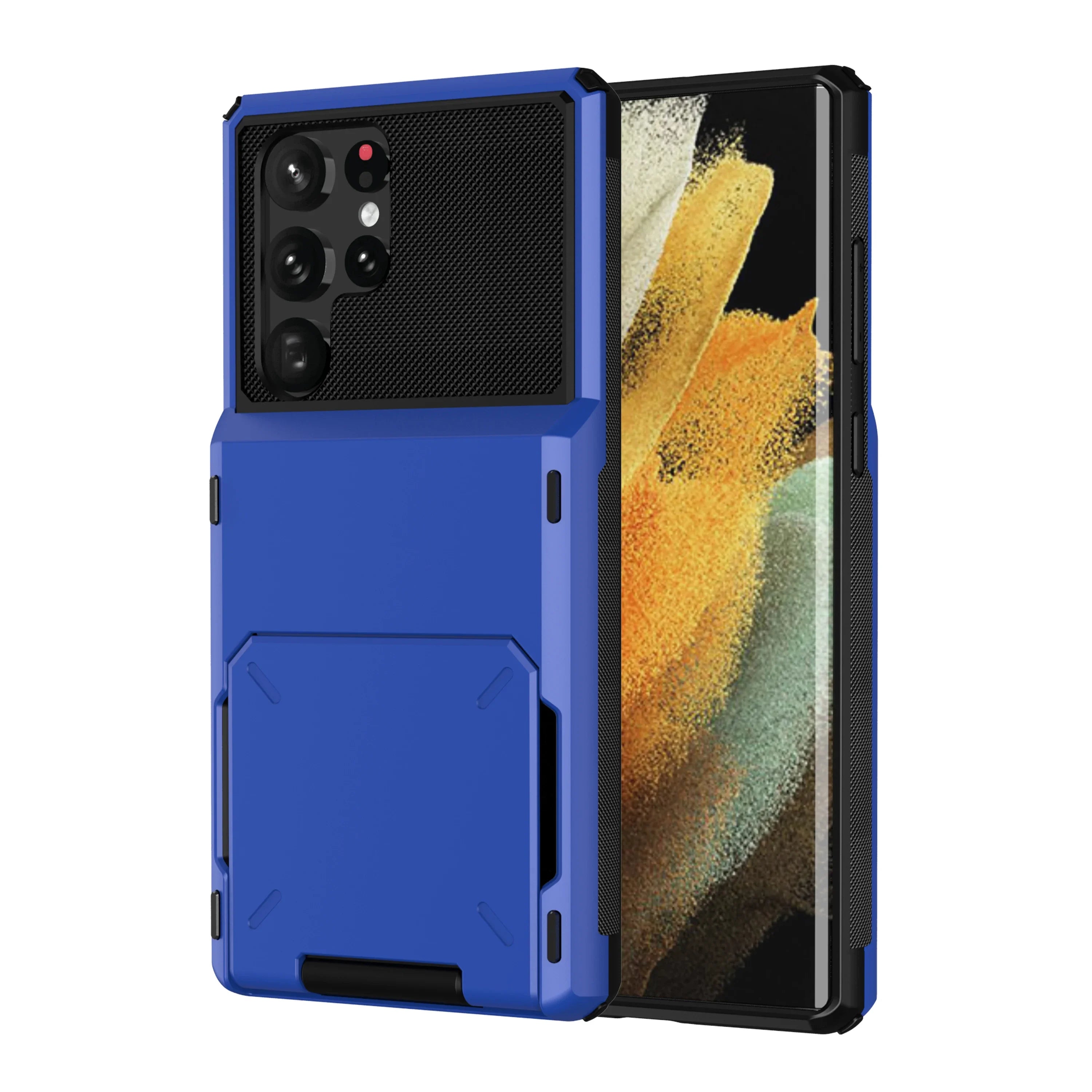 Para Samsung S25 Edge S24 S23 S22 Ultra S21 funda tipo billetera con tapa tarjetero bolsillo doble capa protectora de cuerpo completo parachoques duro