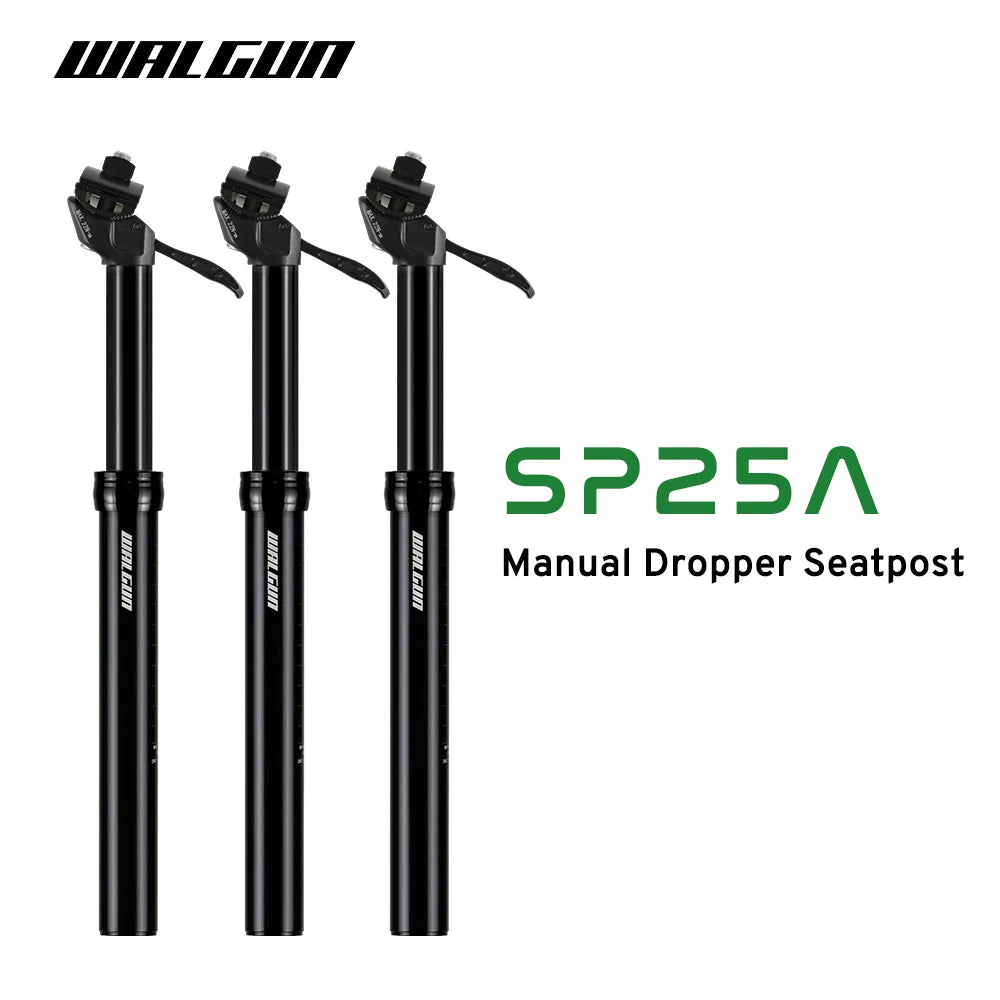 WALGUN 25A tija de sillín de bicicleta cuentagotas para Mtb 27,2/30,9/31,6mm tija de sillín de suspensión de bicicleta Mtb tija de sillín telescópica Manual hidráulico