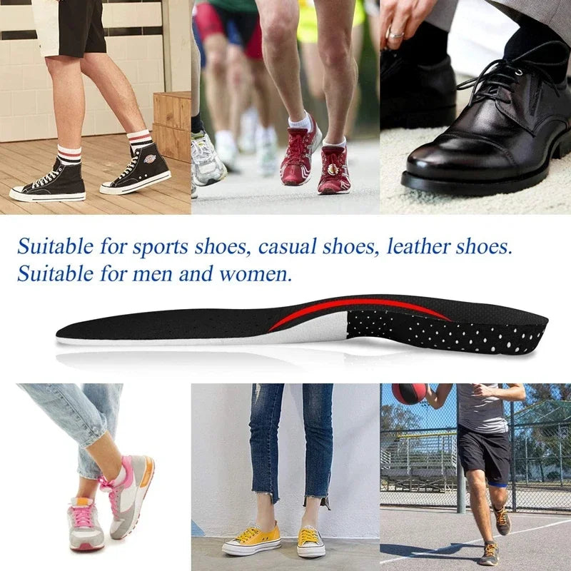 Plantillas ortopédicas para pies, soporte para arco, fascitis Plantar, plantilla ortopédica de silicona que absorbe los golpes, cojín suave para correr, 6 uds.