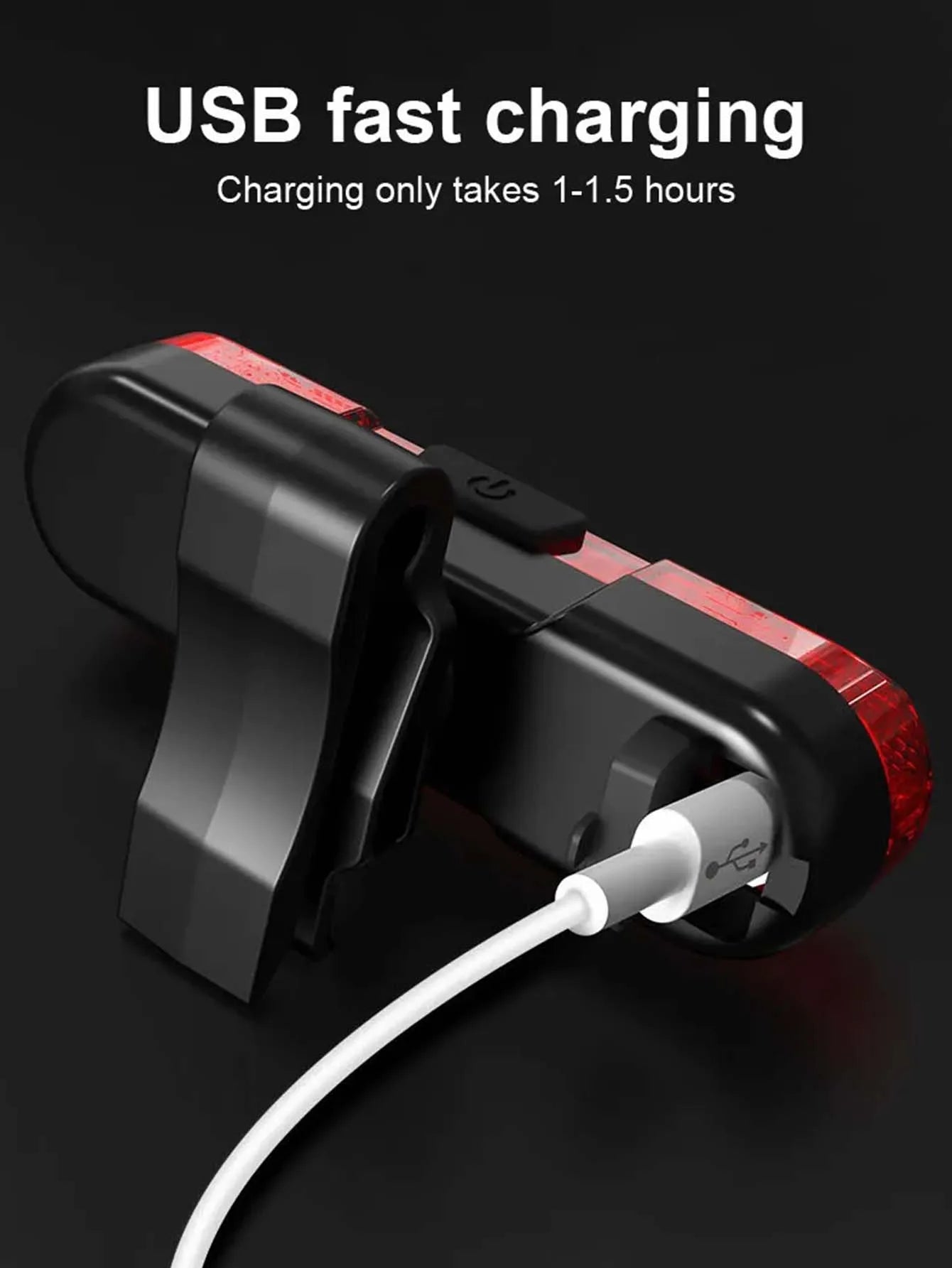Luz Trasera LED USB para Bicicleta, Impermeable, Luz de Advertencia Trasera para Bicicleta, Luz Trasera de Seguridad para Ciclismo, Accesorios para Bicicleta de Montaña y Carretera