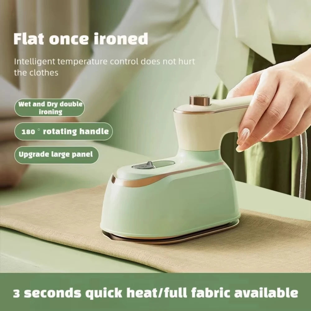 Plancha de vapor portátil para dormitorio, plancha colgante para el hogar, plegable para viajes fáciles, vestidor y planchado rápido de ropa