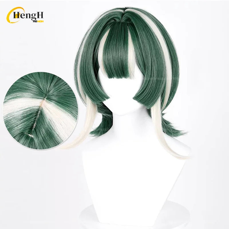 En stock Anime Zanka Guita Enji ‌   Pelucas de Cosplay Rudo Amo Li Glaze, pelo sintético resistente al calor, pelucas para fiesta de Halloween + gorro de peluca